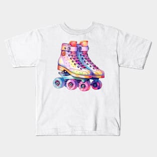 Retro 90s Roller Skates Kids T-Shirt